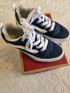 Vans Knu Stack sneakers denim blue/white women's 6.5 men's 5 streetwear school